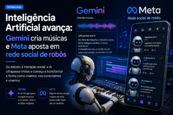 Inteligência Artificial avança: Gemini cria músicas e Meta aposta em rede social de robôs