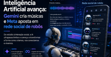Inteligência Artificial avança Gemini cria músicas e Meta aposta em rede social de robôs